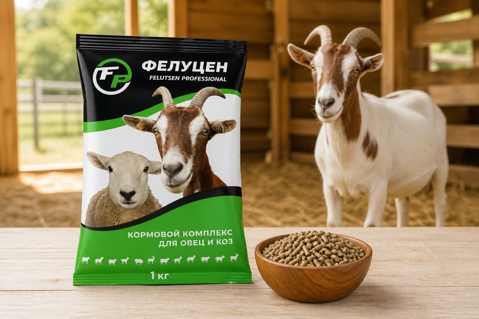 Фелуцен гранулированный комплекс для коз